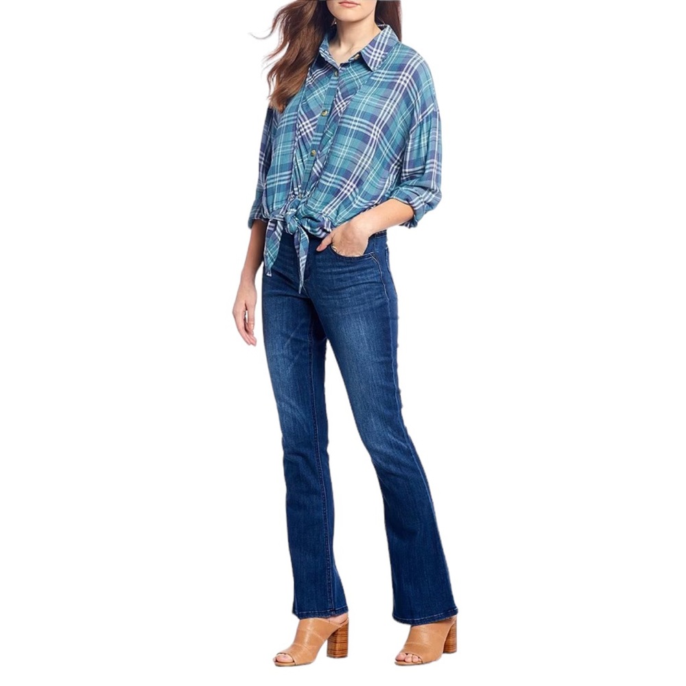 Democracy “Ab" solution® Indigo Denim Itty Bitty Bootcut Jeans size 10